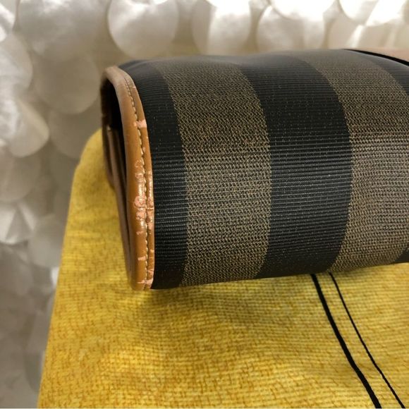 Vintage @ authentic Fendi Pequin  Clutch Handbag Late 80’s - Picture 6 of 16